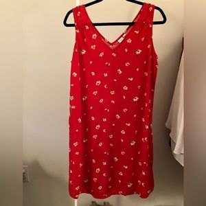 Gap red floral sundress